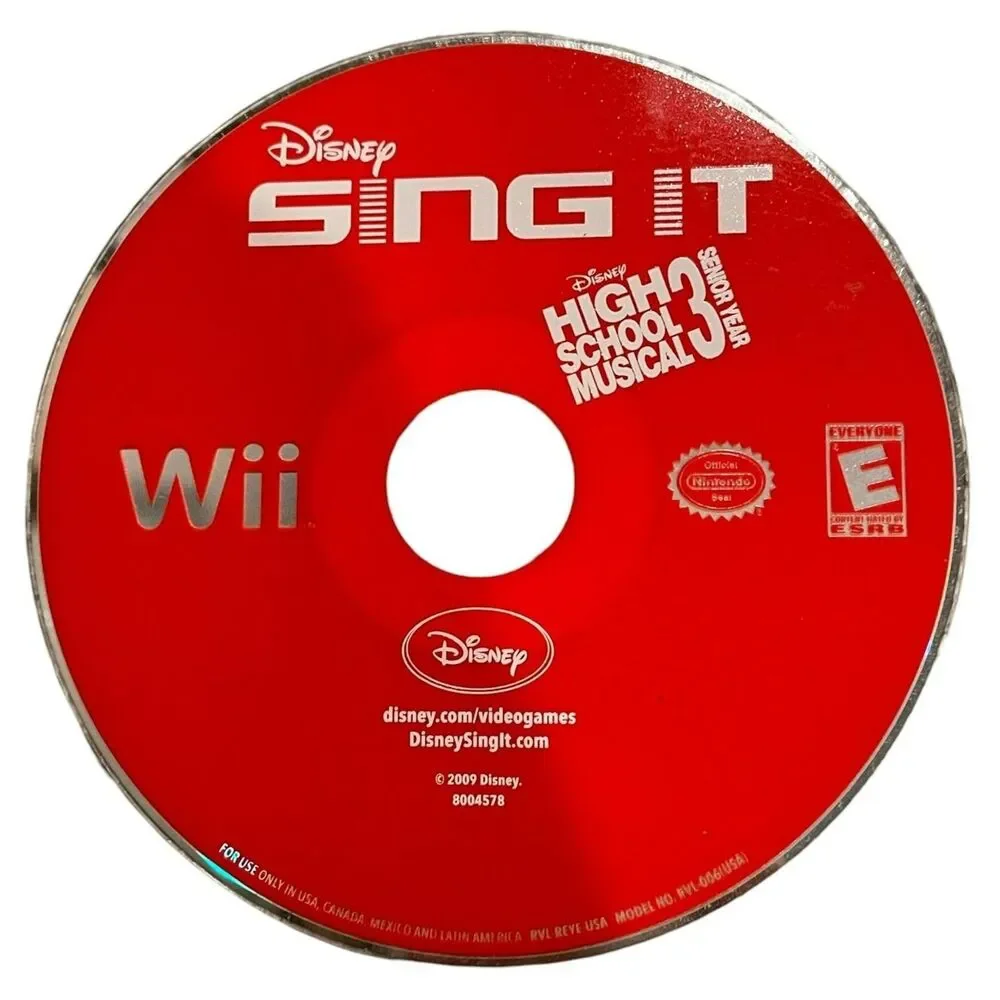 Disney Sing It: High School Musical 3 WII TESTED DISC ONLY Video Game